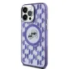 Karl Lagerfeld IML Monogram Karl & Choupette Head Back Cover Hülle mit MagSafe für Apple iPhone 15 Pro - Lila 3
