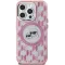 Karl Lagerfeld IML Monogram Karl & Choupette Head Back Cover Hülle mit MagSafe für Apple iPhone 15 - Rosa