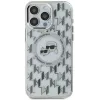 Karl Lagerfeld IML Monogram Karl & Choupette Head Back Cover Hülle mit MagSafe für Apple iPhone 15 - Transparent