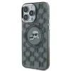 Karl Lagerfeld IML Monogram Karl & Choupette Head Back Cover Hülle mit MagSafe für Apple iPhone 15 Pro Max - Schwarz 2