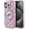 Karl Lagerfeld IML Monogram Karl & Choupette Head Back Cover Hülle mit MagSafe für Apple iPhone 15 Pro Max - Rosa