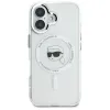 Karl Lagerfeld IML Metal Karl Head Back Cover Hülle mit MagSafe für Apple iPhone 16 Plus - Weiß 3
