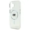 Karl Lagerfeld IML Metal Karl Head Back Cover Hülle mit MagSafe für Apple iPhone 16 Plus - Weiß 6