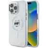 Karl Lagerfeld IML Metal Choupette Head Back Cover Hülle mit MagSafe für Apple iPhone 16 Pro - Weiß