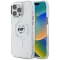 Karl Lagerfeld IML Metal Choupette Head Back Cover Hülle mit MagSafe für Apple iPhone 16 Pro - Weiß