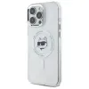 Karl Lagerfeld IML Metal Choupette Head Back Cover Hülle mit MagSafe für Apple iPhone 16 Pro - Weiß 2