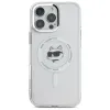 Karl Lagerfeld IML Metal Choupette Head Back Cover Hülle mit MagSafe für Apple iPhone 16 Pro - Weiß 3