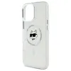 Karl Lagerfeld IML Metal Choupette Head Back Cover Hülle mit MagSafe für Apple iPhone 16 Pro - Weiß 6