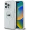 Karl Lagerfeld IML Metal Karl Head Back Cover Hülle mit MagSafe für Apple iPhone 16 Pro - Weiß