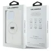 Karl Lagerfeld IML Metal Karl Head Back Cover Hülle mit MagSafe für Apple iPhone 16 Pro - Weiß 8