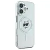 Karl Lagerfeld IML Metal Choupette Head Back Cover Hülle mit MagSafe für Apple iPhone 16 Plus - Weiß 4