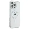 Karl Lagerfeld IML Metal Choupette Head Back Cover Hülle mit MagSafe für Apple iPhone 16 Pro Max - Weiß 4