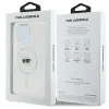 Karl Lagerfeld IML Metal Karl Head Back Cover Hülle mit MagSafe für Apple iPhone 16 Pro Max - Weiß 8