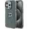Karl Lagerfeld IML Metal Choupette Head Back Cover Hülle mit MagSafe für Apple iPhone 15 Pro - Schwarz