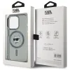 Karl Lagerfeld IML Metal Choupette Head Back Cover Hülle mit MagSafe für Apple iPhone 15 Pro - Schwarz 5