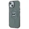 Karl Lagerfeld IML Metal Choupette Head Back Cover Hülle mit MagSafe für Apple iPhone 15 - Schwarz 2