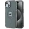 Karl Lagerfeld IML Metal Karl Head Back Cover Hülle mit MagSafe für Apple iPhone 15 - Schwarz