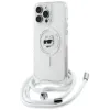 Karl Lagerfeld IML Choupette Head & Cord Back Cover Hülle mit MagSafe für Apple iPhone 16 Pro - Transparent