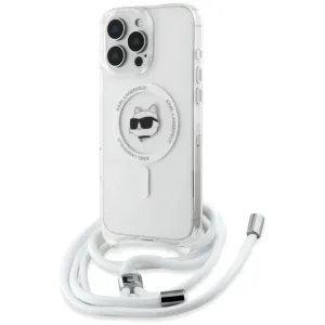 Karl Lagerfeld IML Choupette Head & Cord Back Cover Hülle mit MagSafe für Apple iPhone 16 Pro - Transparent