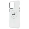 Karl Lagerfeld IML Metal Choupette Head Back Cover Hülle mit MagSafe für Apple iPhone 14 Pro Max - Weiß 6