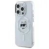Karl Lagerfeld IML Metal Choupette Head Back Cover Hülle mit MagSafe für Apple iPhone 15 Pro - Weiß 2