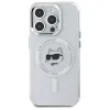 Karl Lagerfeld IML Metal Choupette Head Back Cover Hülle mit MagSafe für Apple iPhone 15 Pro - Weiß 3