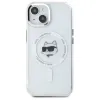 Karl Lagerfeld IML Metal Choupette Head Back Cover Hülle mit MagSafe für Apple iPhone 15 Plus - Weiß 3