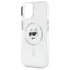 Karl Lagerfeld IML Metal Choupette Head Back Cover Hülle mit MagSafe für Apple iPhone 15 Plus - Weiß 6