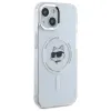 Karl Lagerfeld IML Metal Choupette Head Back Cover Hülle mit MagSafe für Apple iPhone 15 - Weiß 4