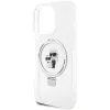 Karl Lagerfeld Ring Stand Karl & Choupette Hard Case Back Cover Hülle mit MagSafe für Apple iPhone 15 Pro - Weiß 6
