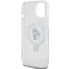 Karl Lagerfeld Ring Stand Karl & Choupette Hard Case Back Cover Hülle mit MagSafe für Apple iPhone 15 - Weiß 7