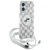 Karl Lagerfeld IML Crossbody Monogram Karl & Choupette Head Back Cover Hülle mit MagSafe für Apple iPhone 16 - Transparent 3
