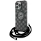 Karl Lagerfeld IML Crossbody Monogram Karl & Choupette Head Back Cover Hülle mit MagSafe für Apple iPhone 16 Pro Max - Schwarz