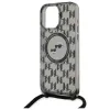 Karl Lagerfeld IML Crossbody Monogram Karl & Choupette Head Back Cover Hülle mit MagSafe für Apple iPhone 16 Pro Max - Schwarz 5