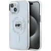 Karl Lagerfeld IML Metal Karl Head Back Cover Hülle mit MagSafe für Apple iPhone 15 - Weiß