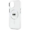 Karl Lagerfeld IML Metal Karl Head Back Cover Hülle mit MagSafe für Apple iPhone 15 Plus - Weiß 6