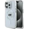 Karl Lagerfeld IML Metal Karl Head Back Cover Hülle mit MagSafe für Apple iPhone 15 Pro Max - Weiß