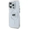 Karl Lagerfeld IML Metal Karl Head Back Cover Hülle mit MagSafe für Apple iPhone 15 Pro Max - Weiß 2