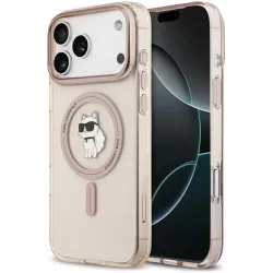 Karl Lagerfeld IML Choupette Back Cover Hülle mit MagSafe für Apple iPhone 17 Pro Max - Rosa