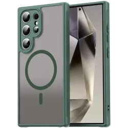 Phonesta AirFrost Back Cover Hülle mit MagSafe für Samsung Galaxy S25 Ultra - Matt Grün