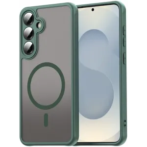 Phonesta AirFrost Back Cover Hülle mit MagSafe für Samsung Galaxy S25/S24 - Matt Grün