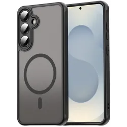 Phonesta AirFrost Back Cover Hülle mit MagSafe für Samsung Galaxy S25/S24 - Mattschwarz