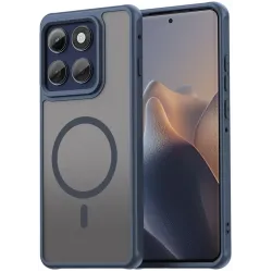 Phonesta AirFrost Back Cover Hülle mit MagSafe für Motorola Edge 60 Pro - Matt Blau