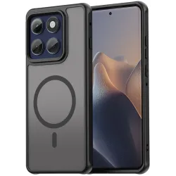 Phonesta AirFrost Back Cover Hülle mit MagSafe für Motorola Edge 60 Pro - Mattschwarz