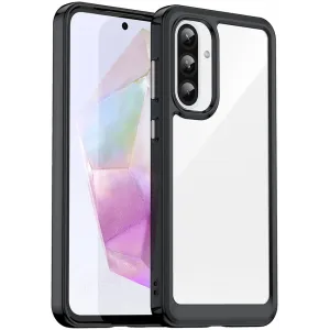 Phonesta Acrylic Hybrid Back Cover Hülle für Samsung Galaxy A36/A56 - Schwarz