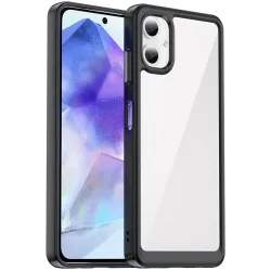 Phonesta Acrylic Hybrid Back Cover Hülle für Samsung Galaxy A06 4G - Schwarz