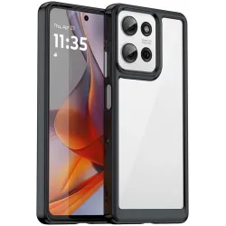 Phonesta Acrylic Hybrid Back Cover Hülle für Motorola Moto G75 - Schwarz