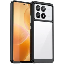Phonesta Acrylic Hybrid Back Cover Hülle für Xiaomi Poco X6 Pro - Schwarz