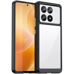 Phonesta Acrylic Hybrid Back Cover Hülle für Xiaomi Poco X6 Pro - Schwarz