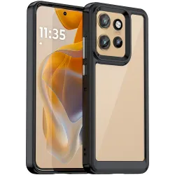 Phonesta Acrylic Hybrid Back Cover Hülle für Motorola Edge 60 Neo/Edge 50 Neo / ThinkPhone 25 - Schwarz